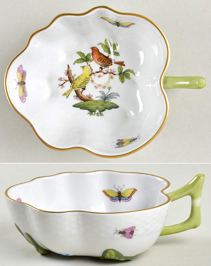Rothschild Bird (RO) 5" Leaf Dish by Herend-1