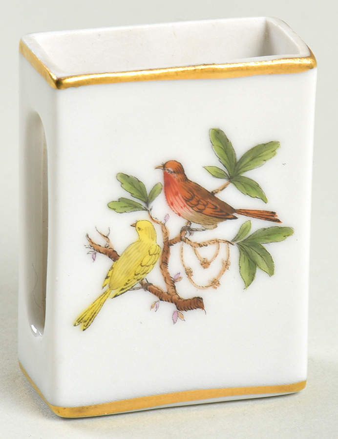 Rothschild Bird (RO) Match Box Holder by Herend-1