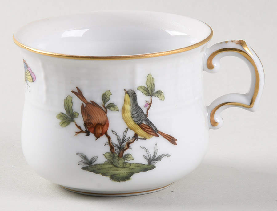 Rothschild Bird (RO) Pot de Creme (2 Pc)-Base Only by Herend-1