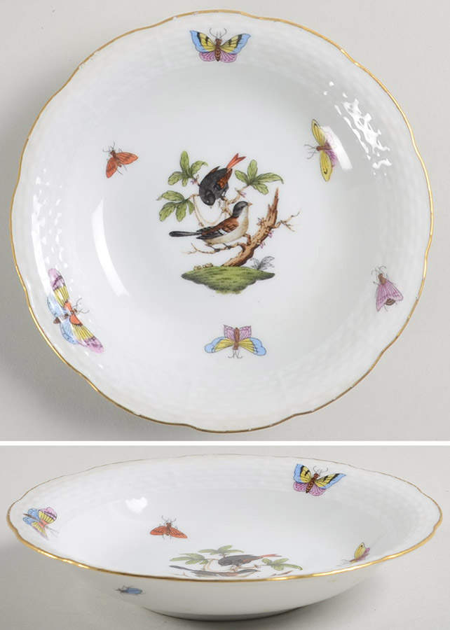 Rothschild Bird (RO) Fruit/Dessert (Sauce) Bowl by Herend-1