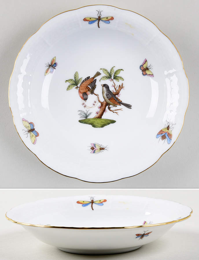 Rothschild Bird (RO) Fruit/Dessert (Sauce) Bowl by Herend-1