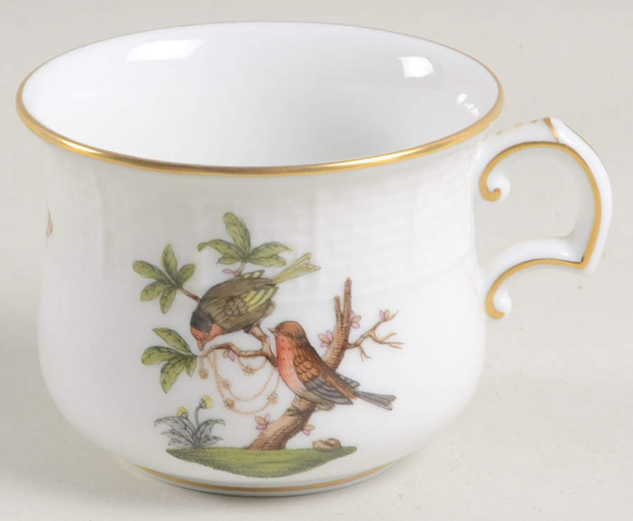 Rothschild Bird (RO) Pot de Creme (2 Pc)-Base Only by Herend-1