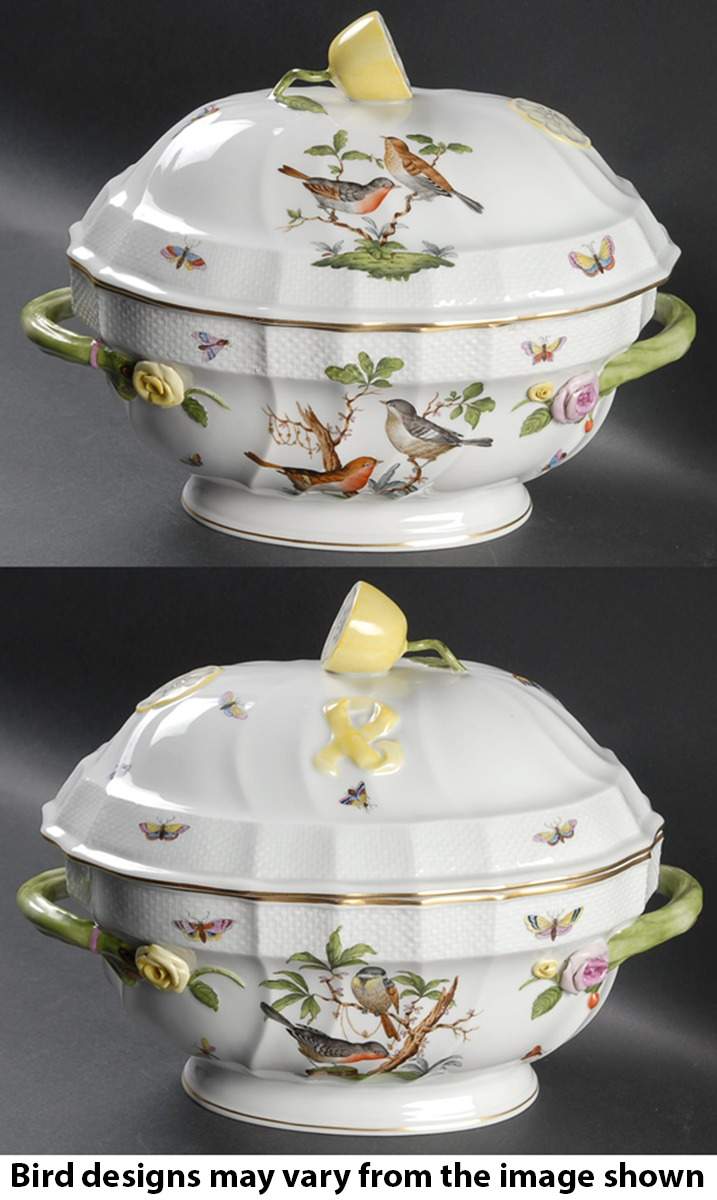 Rothschild Bird (RO) Directoire Tureen & Lid by Herend-1