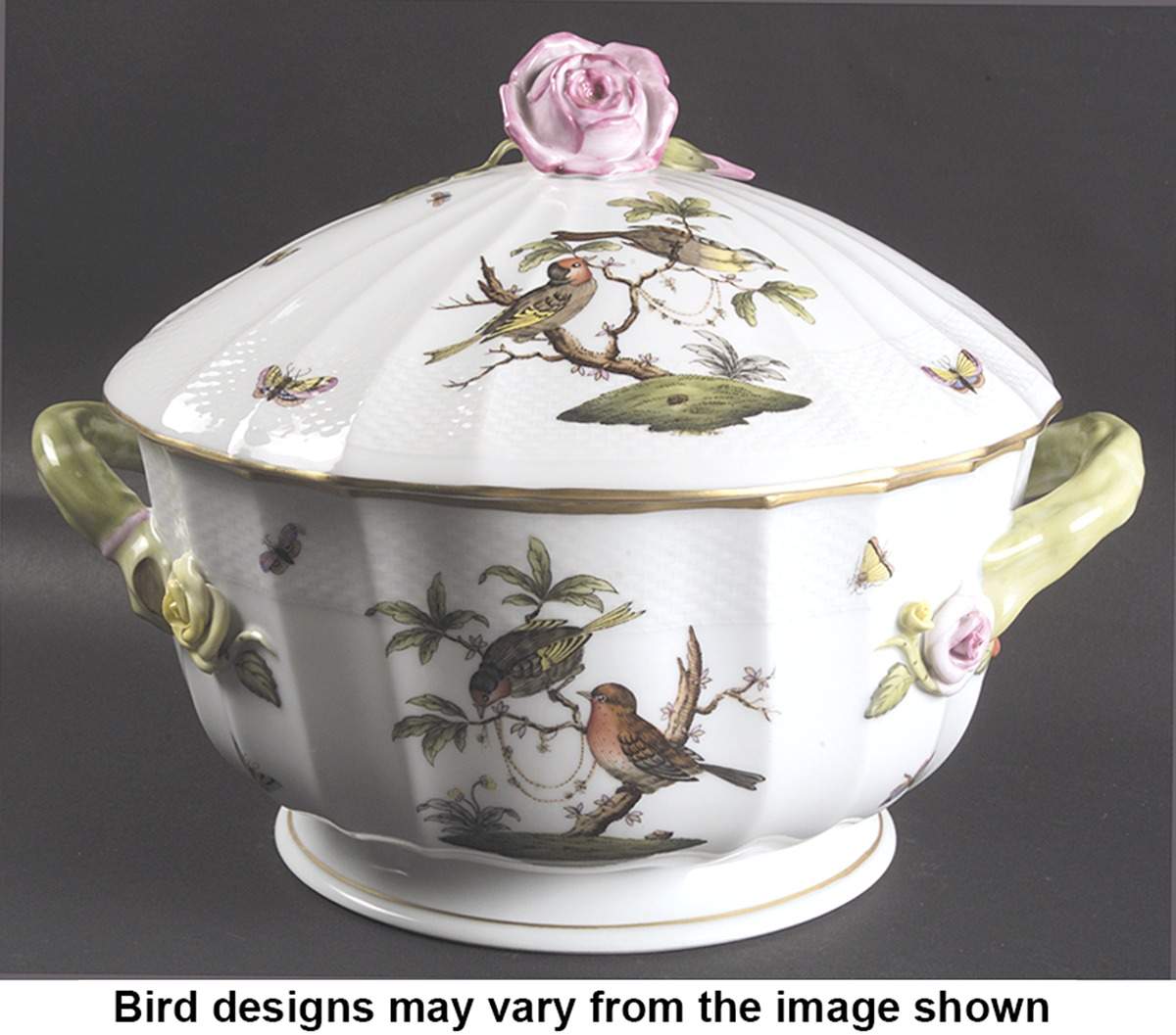 Rothschild Bird (RO) 4 Qt Tureen & Lid by Herend-1