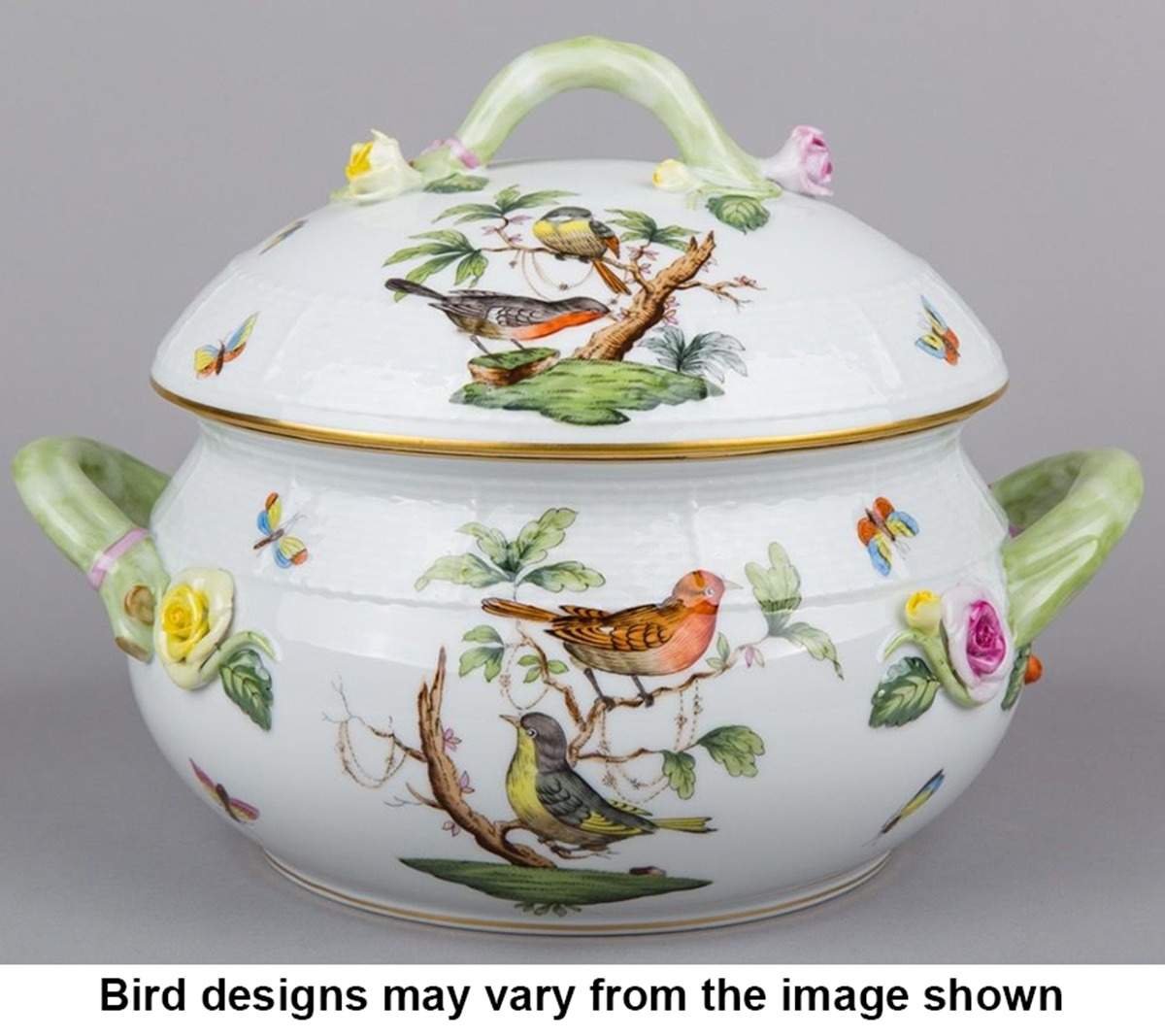 Rothschild Bird (RO) Round Tureen & Lid by Herend-1