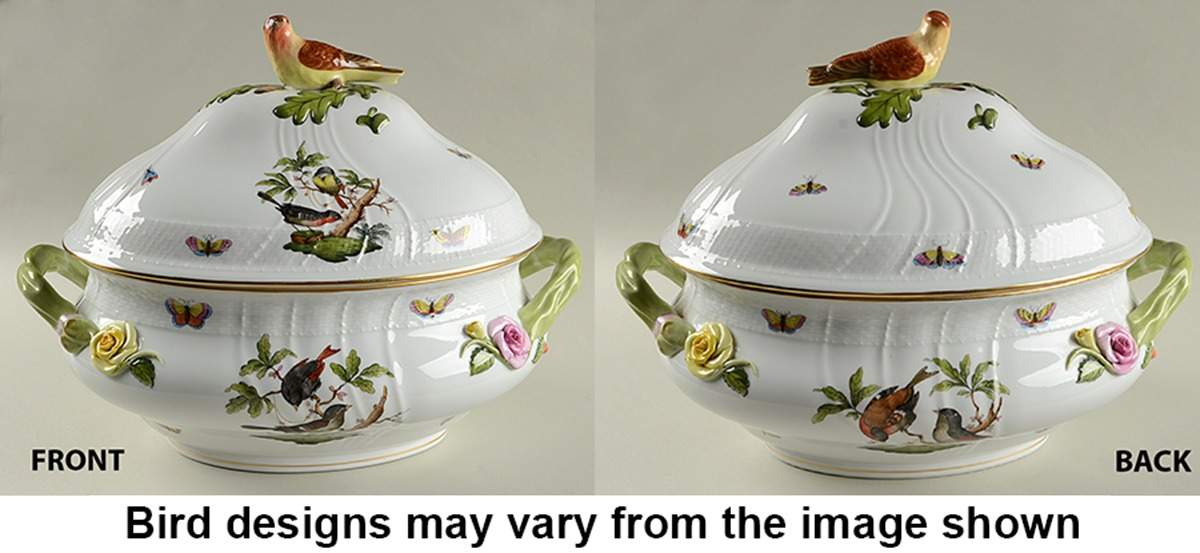 Rothschild Bird (RO) Oval Tureen & Lid by Herend-1