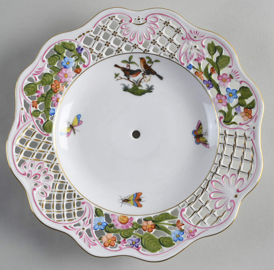 Rothschild Bird (RO) Top Plate for 7 Pc 3 Tier Server by Herend-1