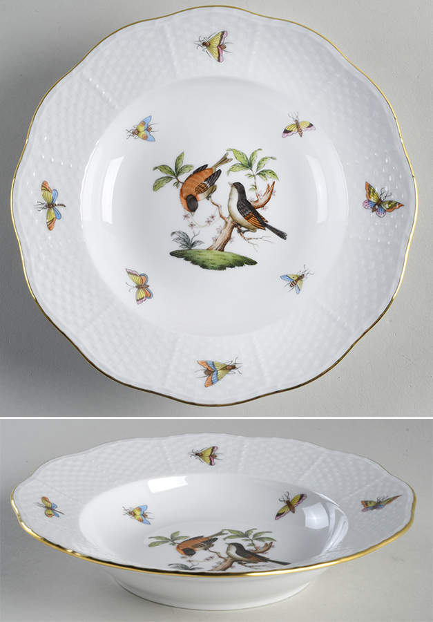 Rothschild Bird (RO) Rim Soup Bowl by Herend-1