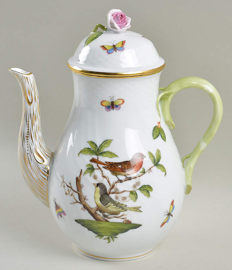 Rothschild Bird (RO) Coffee Pot & Lid by Herend-1