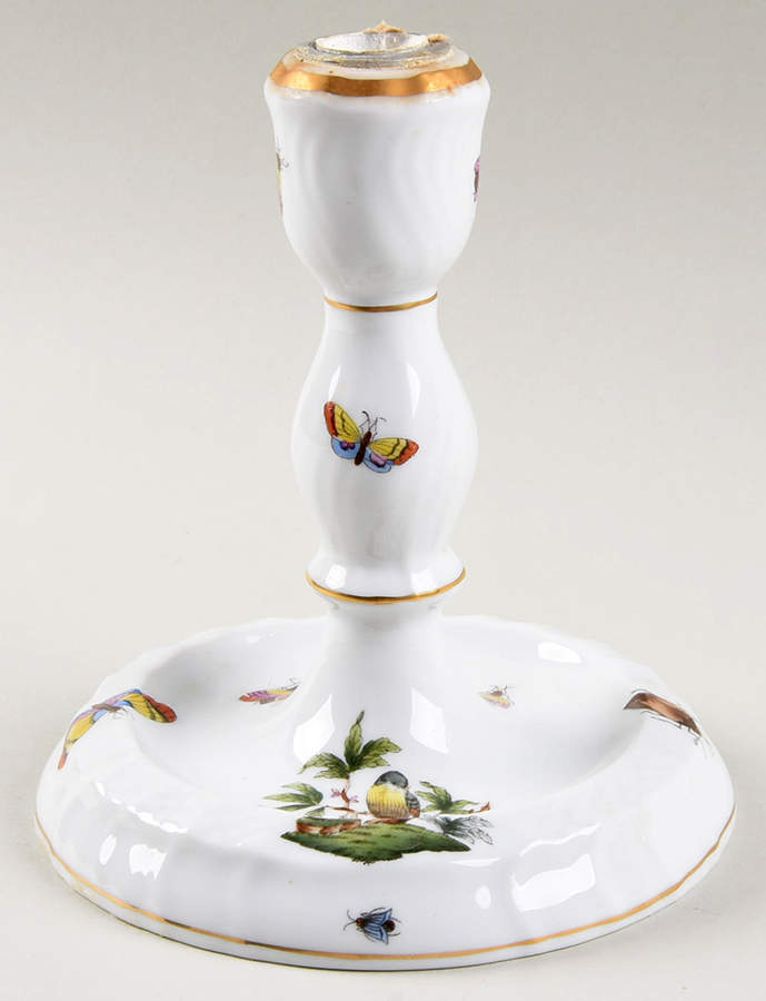 Rothschild Bird (RO) 5" Candlestick Base (Use w/Either 2,3,or 4 Lt Arm) by Herend-1