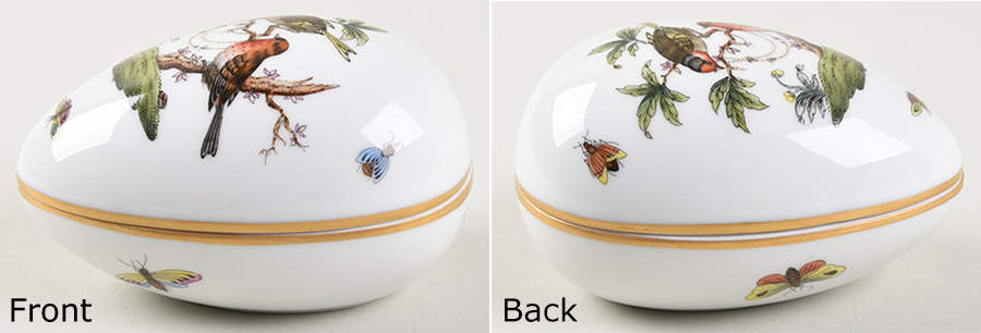 Rothschild Bird (RO) 4" Egg Box & Lid by Herend-1