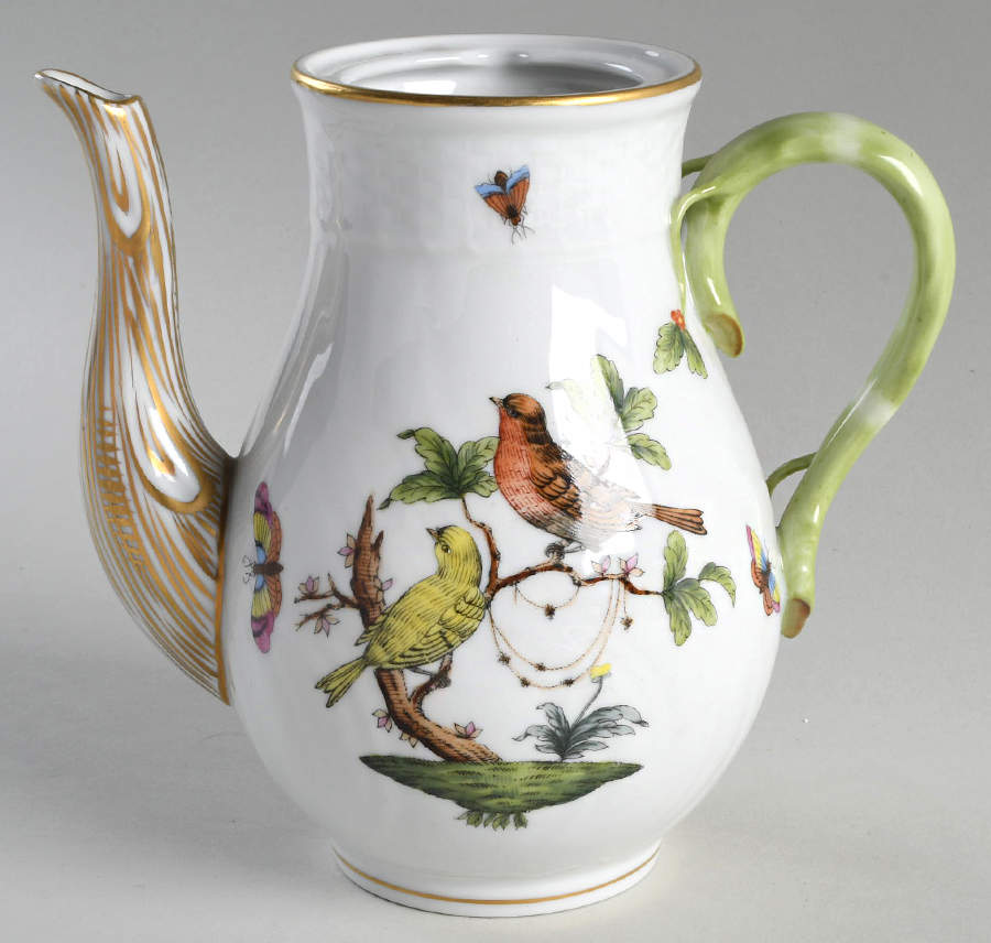Rothschild Bird (RO) Coffee Pot No Lid by Herend-1