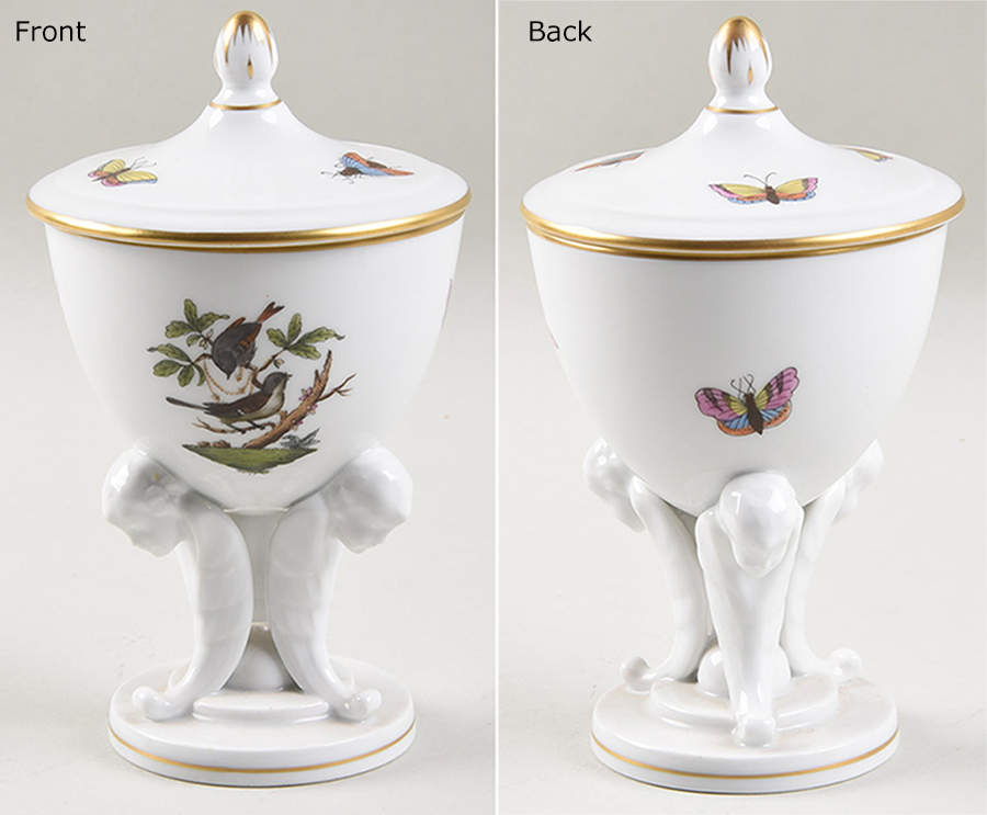 Rothschild Bird (RO) Round Trinket Box & Lid by Herend-1