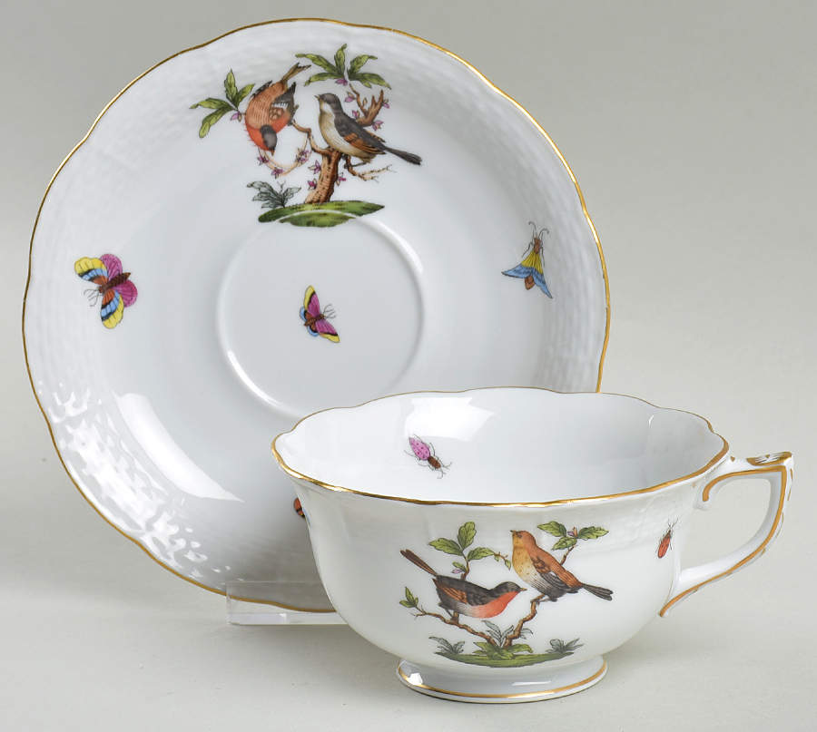 Rothschild Bird (RO) Breakfast Cup & Saucer Set by Herend-1