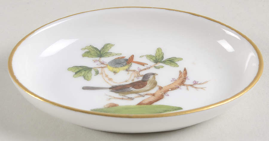 Rothschild Bird (RO) 3" Oval Ashtray by Herend-1