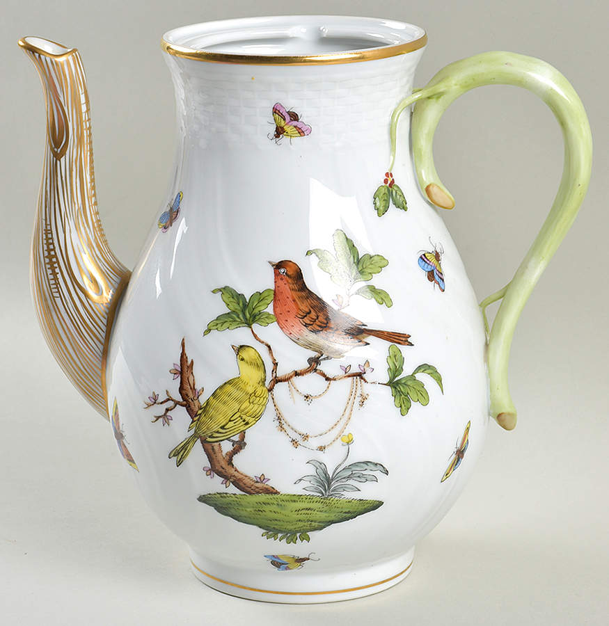 Rothschild Bird (RO) Coffee Pot No Lid by Herend-1