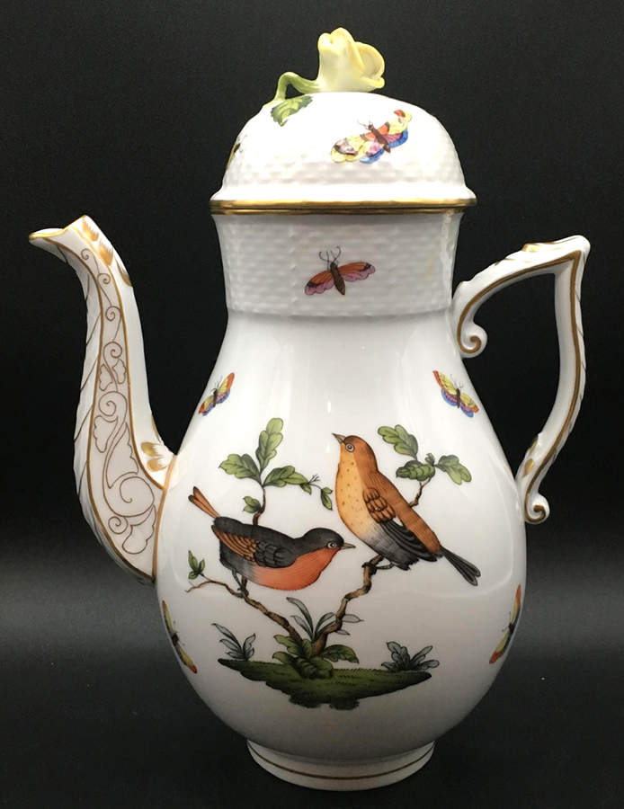 Rothschild Bird (RO) Coffee Pot & Lid by Herend-1