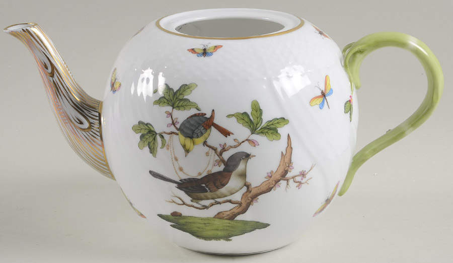 Rothschild Bird (RO) Teapot No Lid by Herend-1