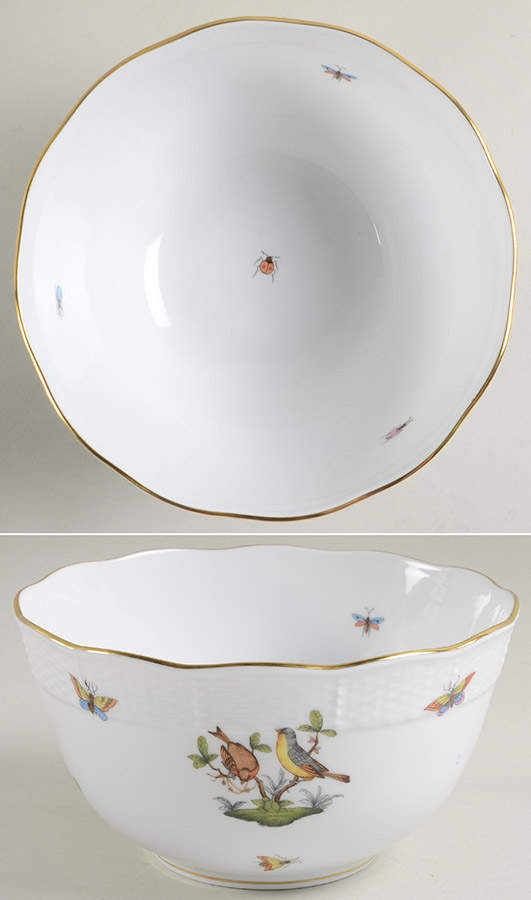 Rothschild Bird (RO) 7" Round Vegetable Bowl by Herend-1