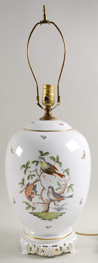 Rothschild Bird (RO) 26" Electric Lamp No Shade by Herend-1