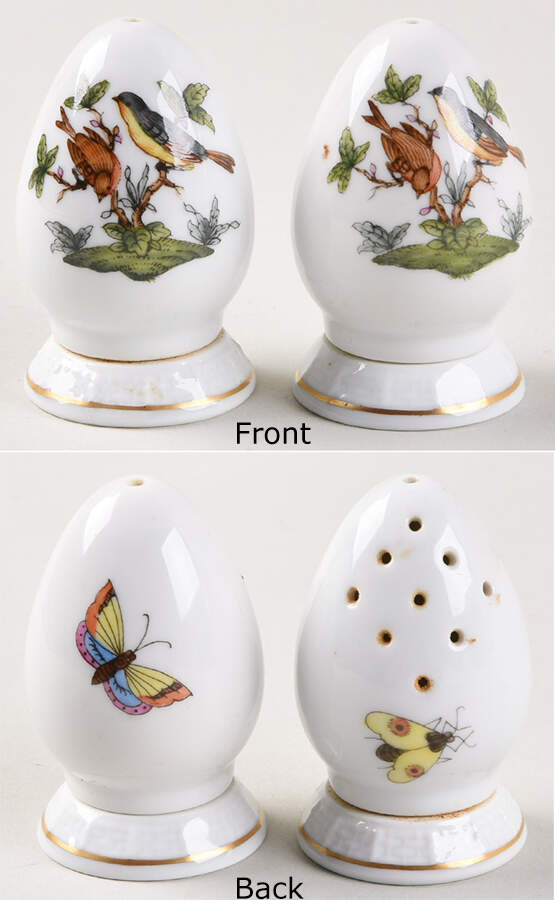 Rothschild Bird (RO) Salt & Pepper Set with Ceramic Stoppers by Herend-1