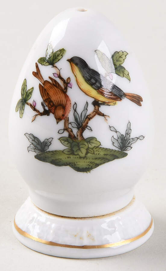 Rothschild Bird (RO) Salt Shaker & Ceramic Stopper by Herend-1