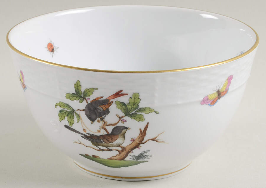 Rothschild Bird (RO) 6" Round Vegetable Bowl by Herend-1