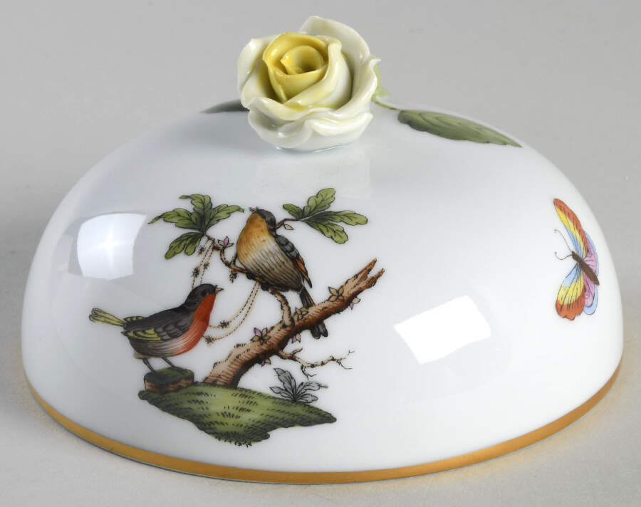Rothschild Bird (RO) Lid for 4" Round Box by Herend-1