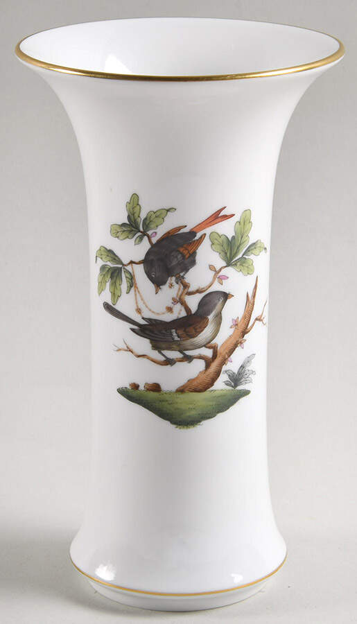 Rothschild Bird (RO) 6" Flared Vase by Herend-1
