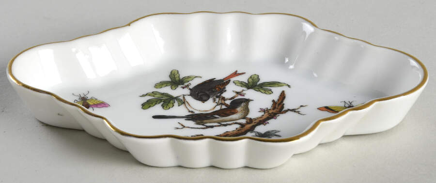 Rothschild Bird (RO) 5" Oblong Ashtray by Herend-1
