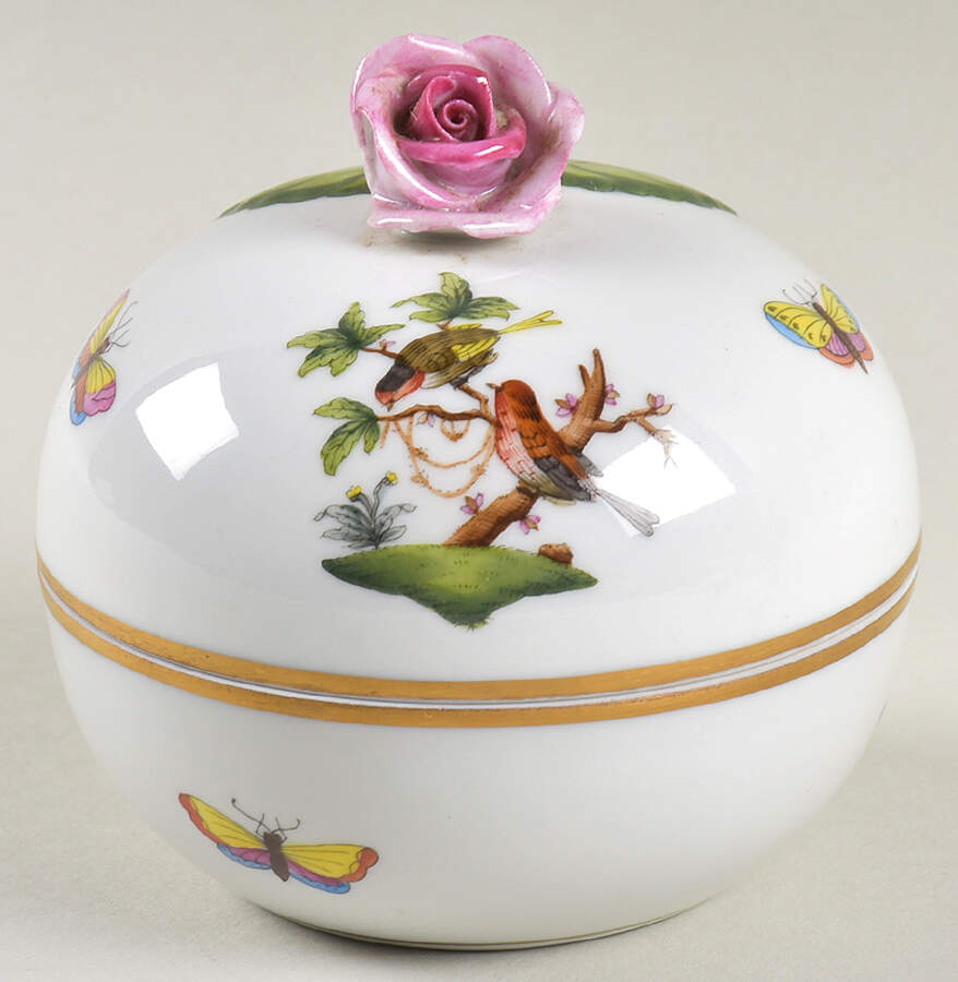 Rothschild Bird (RO) 3" Round Box & Lid by Herend-1