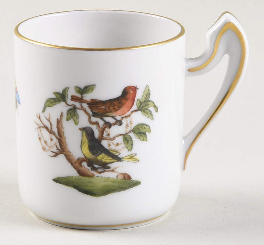 Rothschild Bird (RO) Flat Demitasse Cup by Herend-1