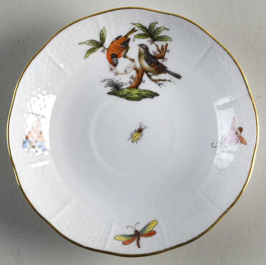 Rothschild Bird (RO) Saucer for Flat Demitasse Cup by Herend-1