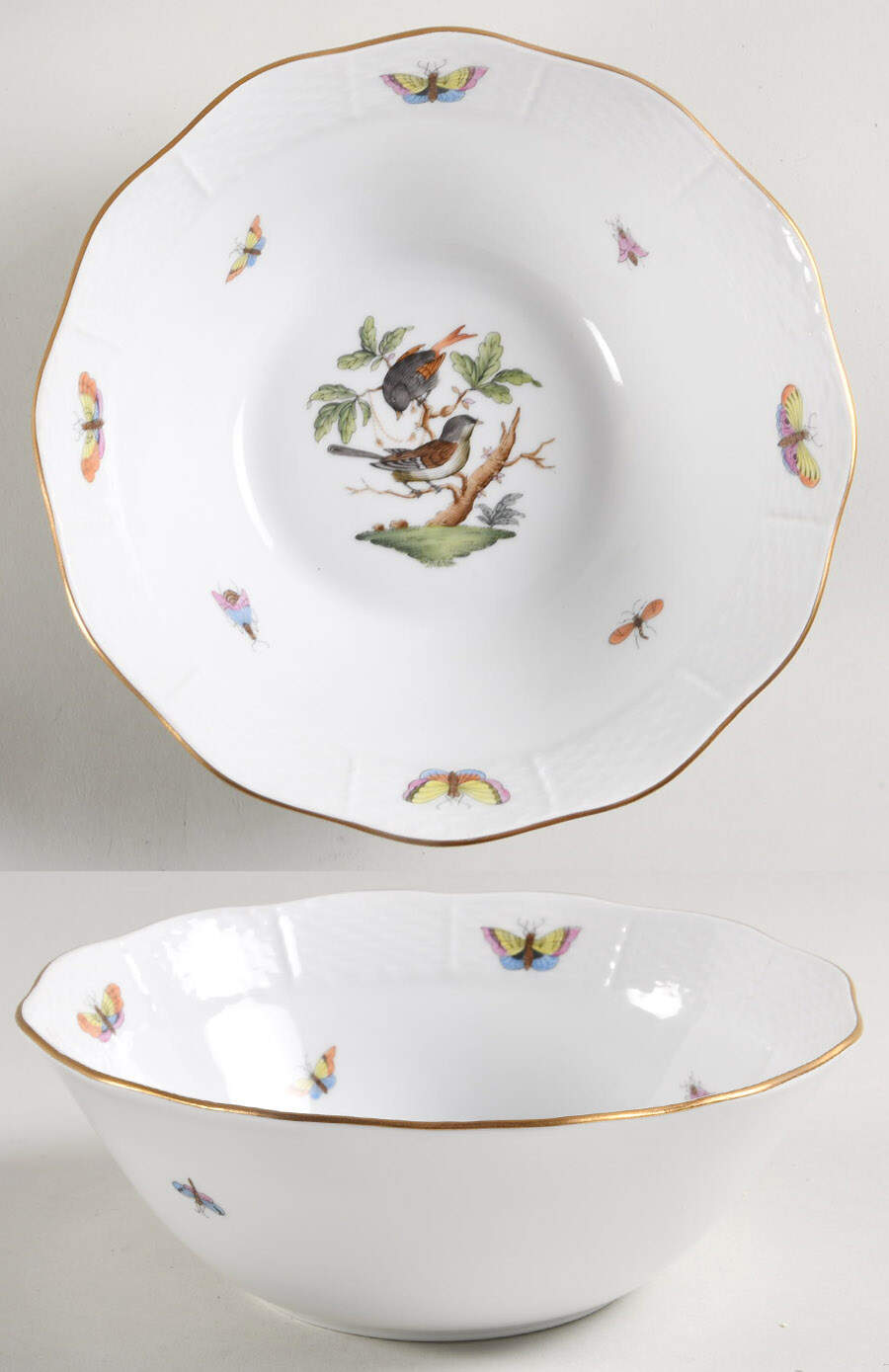 Rothschild Bird (RO) 8" Round Vegetable Bowl by Herend-1