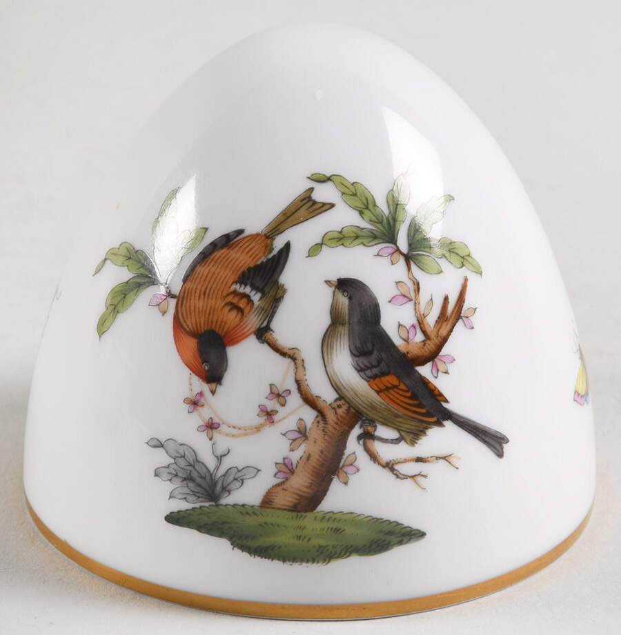 Rothschild Bird (RO) Lid for Egg Box by Herend-1