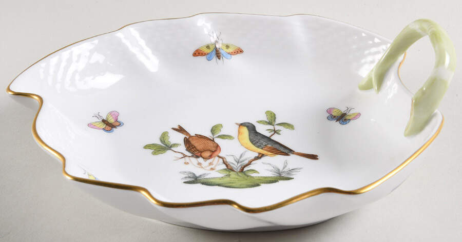 Rothschild Bird (RO) 7" Leaf Dish by Herend-1