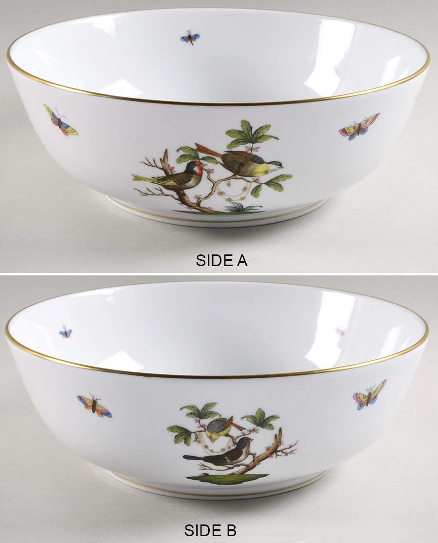 Rothschild Bird (RO) 11" Large Salad Serving Bowl by Herend-1