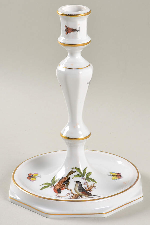 Rothschild Bird (RO) 7" Candlestick by Herend-1