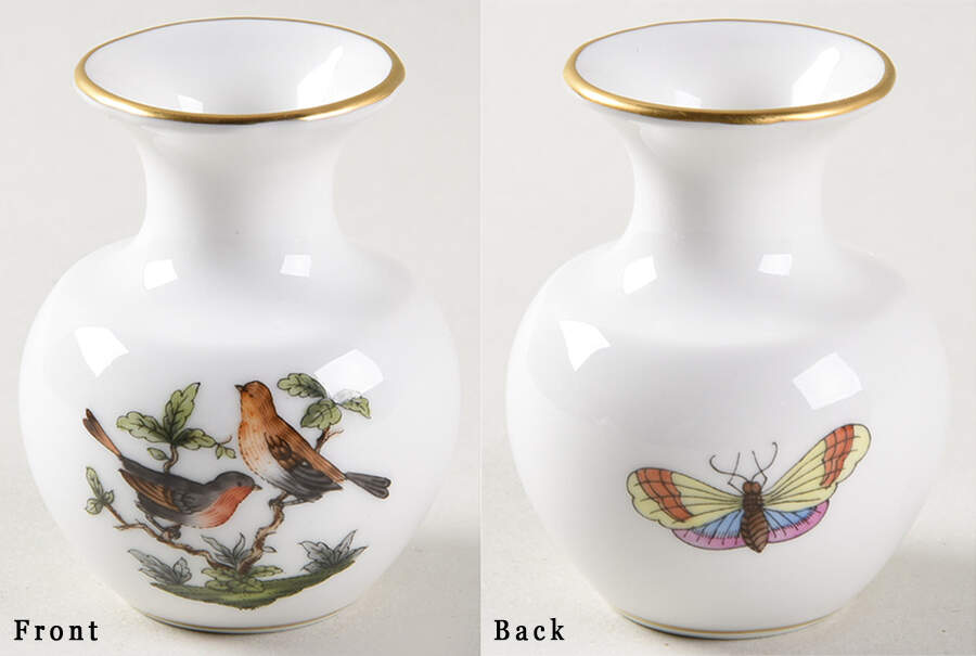 Rothschild Bird (RO) 2" Mini Bud Vase by Herend-1