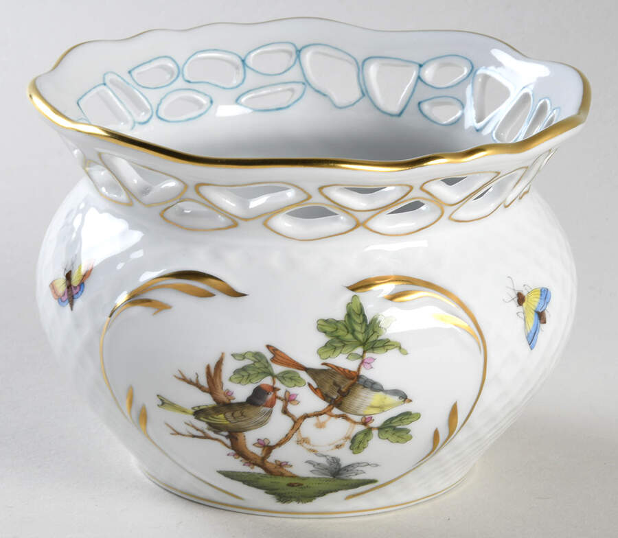 Rothschild Bird (RO) 4" Flower Pot by Herend-1