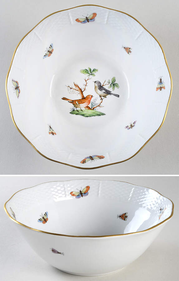 Rothschild Bird (RO) 8" Round Vegetable Bowl by Herend-1