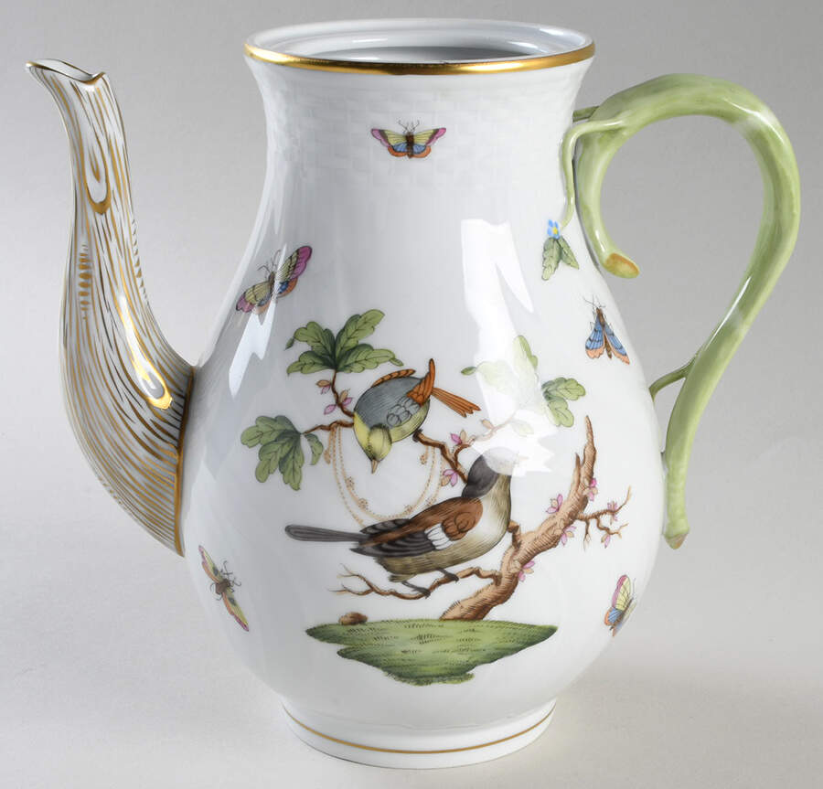 Rothschild Bird (RO) Coffee Pot No Lid by Herend-1