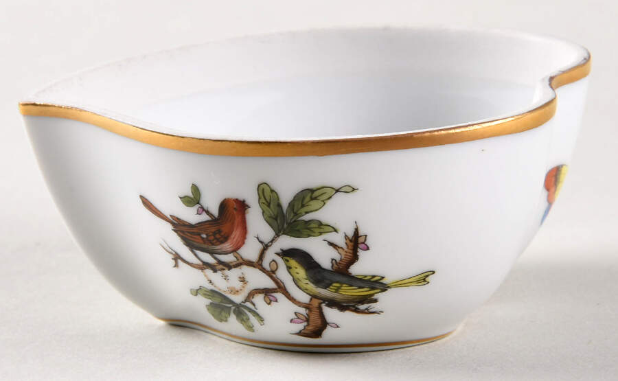 Rothschild Bird (RO) 3" #6004 Heart Shape Box No Lid by Herend-1