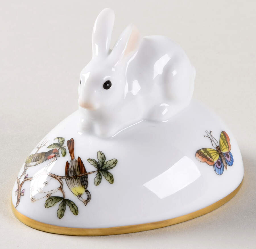 Rothschild Bird (RO) Lid for 3" Egg Box by Herend-1