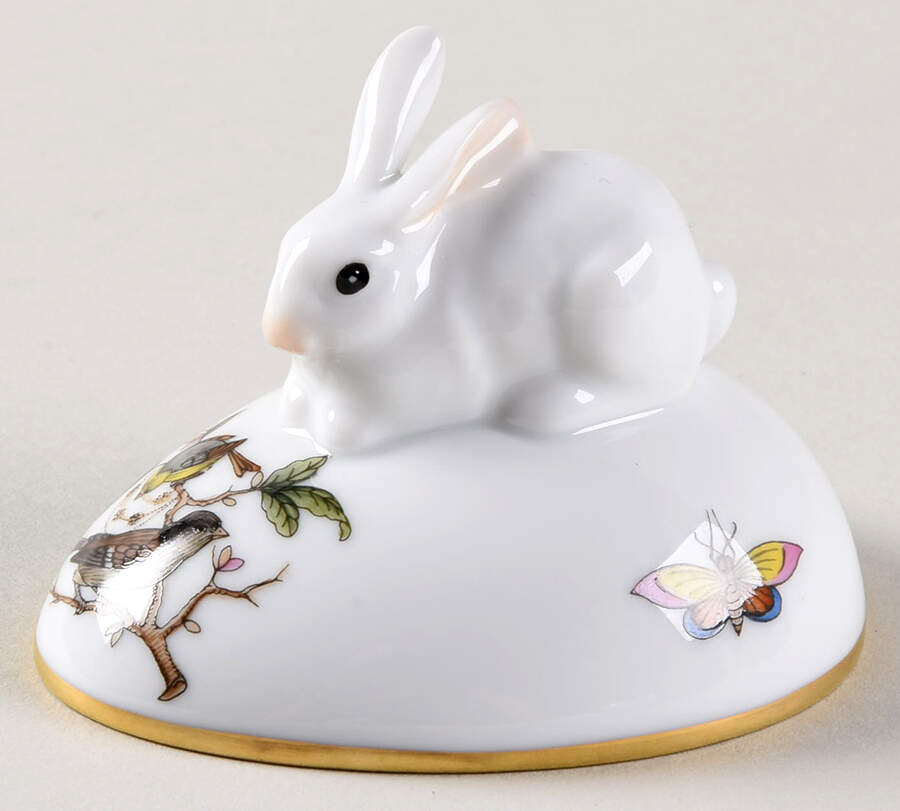 Rothschild Bird (RO) Lid for Small Egg Bon Bon by Herend-1