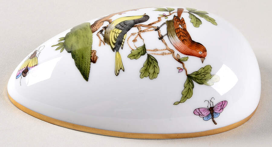 Rothschild Bird (RO) Lid for 4" Egg Box by Herend-1
