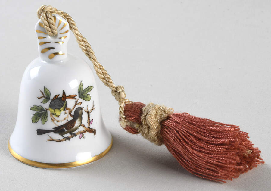 Rothschild Bird (RO) Bell Ornament by Herend-1