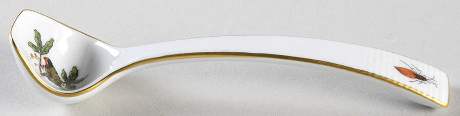 Rothschild Bird (RO) Cream/Mayonnaise Ladle Solid Piece by Herend-1