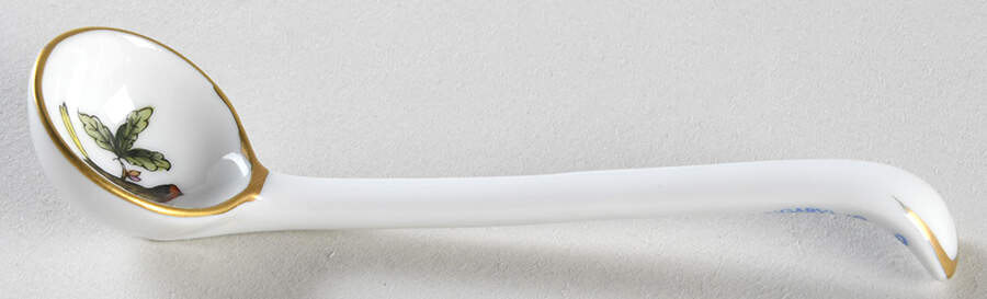 Rothschild Bird (RO) Cream/Mayonnaise Ladle, Solid Piece by Herend-1
