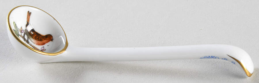 Rothschild Bird (RO) Cream/Mayonnaise Ladle, Solid Piece by Herend-1